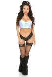 Lavish Mermaid Holo Short Bustier Top - Daisy Corsets