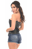 Lavish Wet Look Overbust Corset w/Gold Zipper