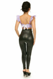 Lavish Lavender Eyelet Underwire Bustier Top w/Removable Ruffle Sleeves - Daisy Corsets