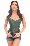 Lavish Dark Green Brocade Corset