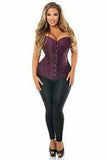 Lavish Plum Brocade Corset - Daisy Corsets