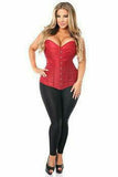 Lavish Wine Brocade Corset - Daisy Corsets