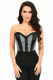 Lavish Lt Blue Burlesque Overbust Corset - Daisy Corsets