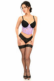 Lavish Lavender Sheer Lace Underwire Waist Cincher Corset - Daisy Corsets