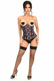 Lavish Skull Print Underwire Open Cup Underbust Corset - Daisy Corsets