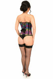 Lavish Rainbow Print Underwire Open Cup Underbust Corset - Daisy Corsets