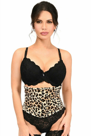 Lavish Leopard Velvet Mini Cincher Corset - Daisy Corsets