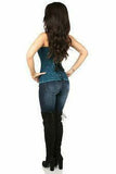 Lavish Dark Teal Lace Overbust Corset w/Zipper - Daisy Corsets