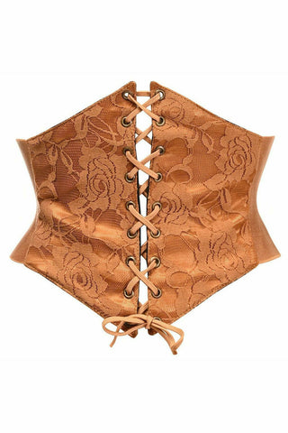 Lavish Caramel Lace Corset Belt Cincher - Daisy Corsets