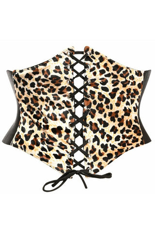 Lavish Velvet Leopard Corset Belt Cincher - Daisy Corsets