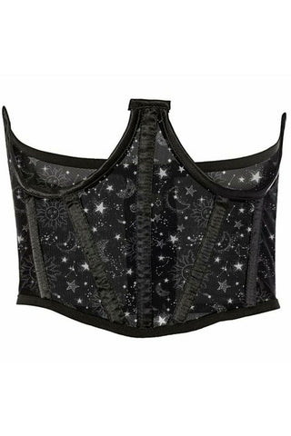 Lavish Celestial Mesh Open Cup Waist Cincher - Daisy Corsets