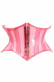 Lavish Clear Pink Curvy Cut Mini Cincher Corset - Daisy Corsets