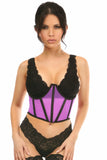 Lavish Neon Purple Mesh Open Cup Waist Cincher