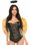 Lavish 3 PC Golden Gothic Angel Corset Costume