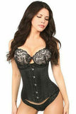 Lavish Black Brocade Underbust Corset - Daisy Corsets