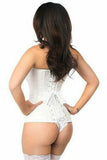 Lavish White Brocade Corset - Daisy Corsets