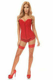 Lavish Red Lace Overbust Corset  - Daisy Corsets