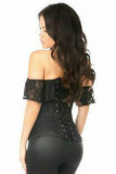 Lavish Black Lace Off-The-Shoulder Corset - Daisy Corsets