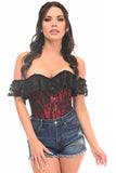 Lavish Red Lace Off-The-Shoulder Corset