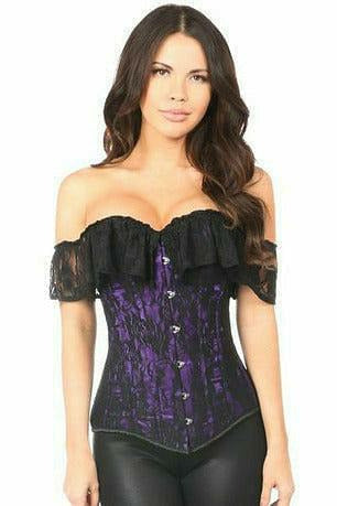 Lavish Purple Lace Off-The-Shoulder Corset - Daisy Corsets