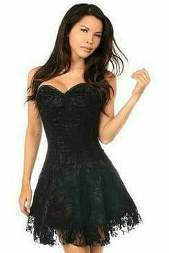 Lavish Black Lace Corset Dress - Daisy Corsets