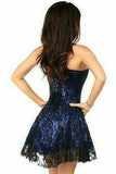 Lavish Blue Lace Corset Dress - Daisy Corsets