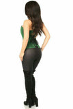 Lavish Green Glitter Front Zipper Corset - Daisy Corsets