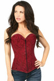 Lavish Wine Lace Overbust Corset w/Zipper - Daisy Corsets