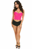 Lavish Pink Patent PVC Underwire Bustier - Daisy Corsets