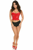 Lavish Red Patent PVC Underwire Bustier - Daisy Corsets