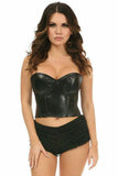 Lavish Faux Leather Underwire Bustier - Daisy Corsets