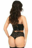 Lavish Black Patent Short Bustier Top - Daisy Corsets