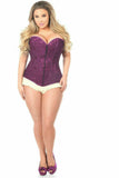 Lavish Magenta Lace Overbust Corset w/Zipper - Daisy Corsets