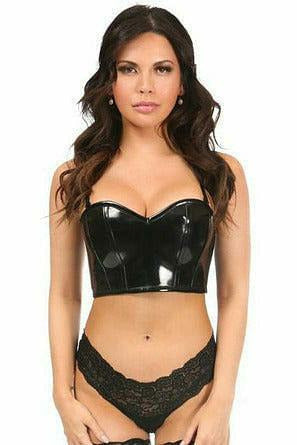 Lavish Black Patent Short Bustier - Daisy Corsets