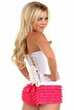 Lavish White Sweetheart Front Zipper Corset - Daisy Corsets