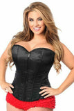 Lavish Black Sweetheart Front Zipper Corset - Daisy Corsets