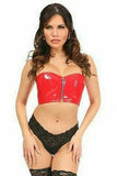 Lavish Red Patent Short Bustier Top - Daisy Corsets