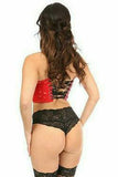 Lavish Red Patent Short Bustier Top - Daisy Corsets