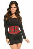 Lavish Red Plaid Mini Cincher - Daisy Corsets