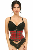 Lavish Red Plaid Mini Cincher - Daisy Corsets