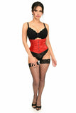 Lavish Red Satin Mini Cincher - Daisy Corsets