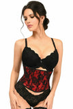 Lavish Red w/Black Lace Overlay Mini Cincher - Daisy Corsets