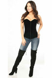 Lavish Black Velvet Overbust Corset - Daisy Corsets