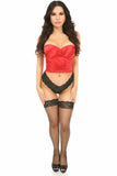 Lavish Red Satin Underwire Bustier - Daisy Corsets