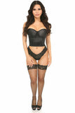 Lavish Black Satin Underwire Bustier - Daisy Corsets