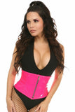 Top Drawer Hot Pink Patent Steel Boned Mini Cincher - Daisy Corsets