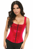 Top Drawer Red Satin Steel Boned Uniforming Corset w/Straps