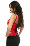 Top Drawer Red Satin Steel Boned Uniforming Corset w/Straps