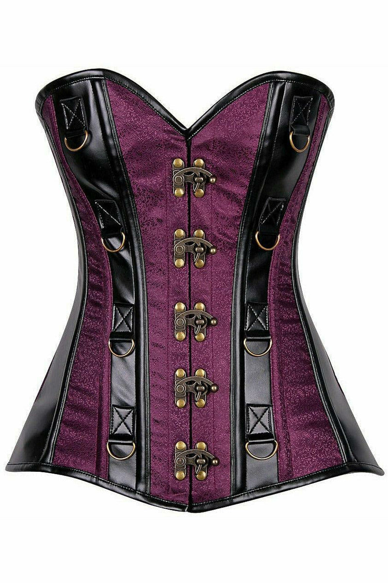 DaisyCorsets womens Top Drawer Brocade Steel Boned Corset W/Clasp Closure  Corset