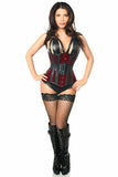 Top Drawer Red Velvet Steel Boned Underbust Corset